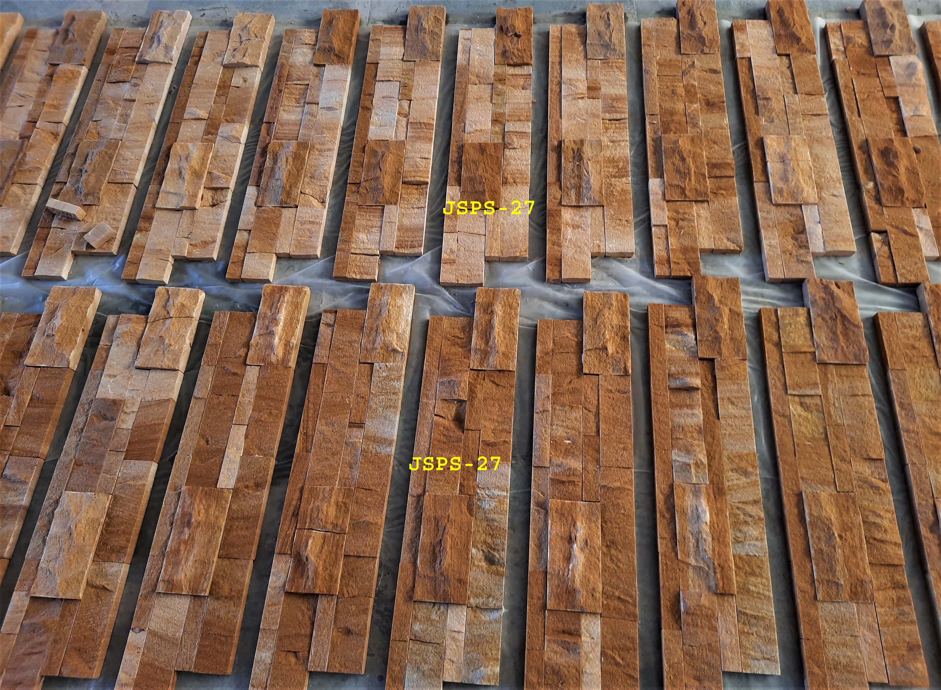 Split Rock Teak Sandstone wall cladding tiles